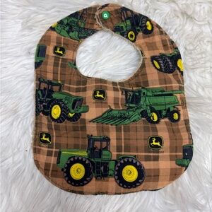 John Deere Green and Brown Kids Bib
